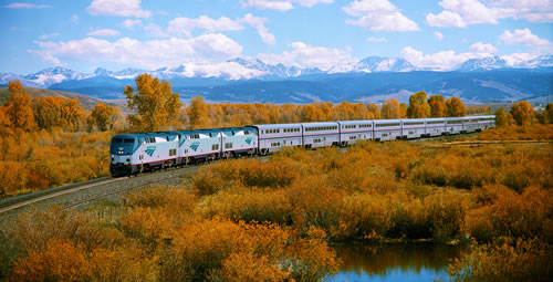 The California Zephyr on an autumn journey near Grandby, Colo. (Amtrak)