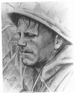 &ldquo;Untitled&rdquo; by Sp4 Larry R. Collins, Combat Illustrator, First Cavalry Division (Airmobile), RVN, 1968.
