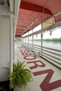 One of the most unique places to spend the night is floating on the Missouri River at the River Inn Resort in Brownville. (R. Neibel, Nebraska DED)