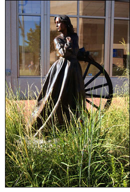 No Turning Back by Veryl Goodnight graces the north side of the Hewit Place building . (Courtesy James Hewitt)